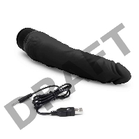 Универсальный черный вибромассажер 7 Realistic Vibrator