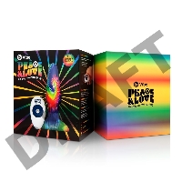 Разноцветная анальная пробка с эффектом римминга Peace & Love Tie-Dye - 15,2 см.