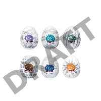 Набор нереалистичных мастурбаторо TENGA  EGG - II, TPE, белый, 6,1 см, 6 шт