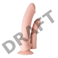 Реалистичный фаллоимитатор TOYFA  A-Toys Twint, силикон, телесный, 19,5 см