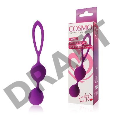 Фиолетовые двойные вагинальные шарики Cosmo