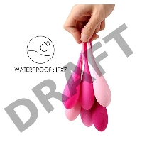 Набор из 6 розовых вагинальных шариков FemmeFit Pelvic Muscle Training Set