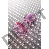 Анальная втулка Sexus Glass, стекло, розовая, 8,3 см