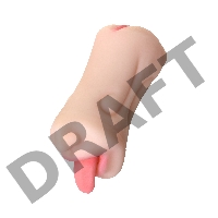 Мастурбатор реалистичный TOYFA Juicy Pussy Fruity Tongue, рот и вагина, TPE, телесный,19 см