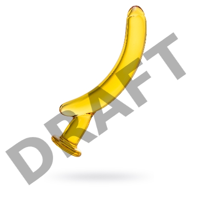 Нереалистичный фаллоимитатор Sexus Glass, стекло, желтый, 17,5 см