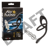 Анальная елочка с эрекционным кольцом STARFUCKER BEADED PLUG