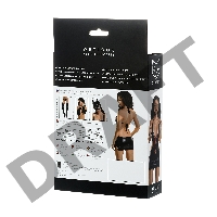 Платье Glossy из материала Wetlook с красной шнуровкой, черный, L