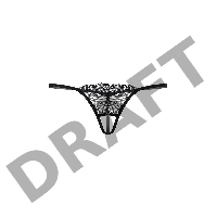 Стринги открытые с украшением SoftLine Collection, черный, S/L