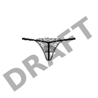 Стринги открытые с украшением SoftLine Collection, черный, S/L