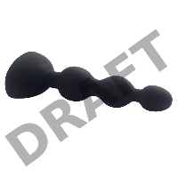 Черный анальный вибростимулятор Anal Beads S - 14,5 см. 