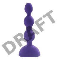 Фиолетовый анальный вибростимулятор Anal Beads S - 14,5 см. 