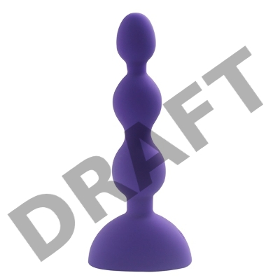 Фиолетовый анальный вибростимулятор Anal Beads S - 14,5 см. 