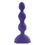 Фиолетовый анальный вибростимулятор Anal Beads S - 14,5 см. 