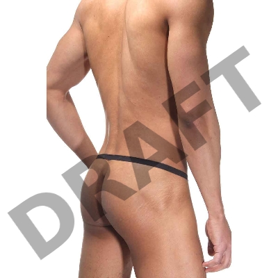 Трусы мужские стринги с белым гульфиком