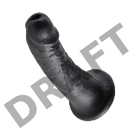 Фаллоимитатор на присоске черный King Cock 6 Cock Black