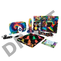 Разноцветная анальная пробка с эффектом римминга Peace & Love Tie-Dye - 15,2 см.