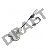 Белый кожаный мини-стек - 36 см.