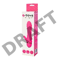 Вибратор TOYFA A-Toys с клиторальным стимулятором, силикон, розовый, 15 см