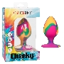 Яркая анальная пробка Cheeky Large Tie-Dye Plug - 9 см.