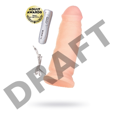 Реалистичный вибратор TOYFA RealStick Elite Vibro, TPR, телесный, 7 режимов вибрации, 18 см