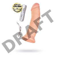 Реалистичный вибратор TOYFA RealStick Elite Vibro, TPR, телесный, 7 режимов вибрации, 20 см