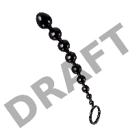 Анальная цепочка Toyfa A-toys Talis, TPE, черный, 28,3 см