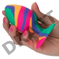 Яркая анальная пробка Cheeky Large Tie-Dye Plug - 9 см.