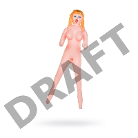 Кукла надувная Dolls-X by TOYFA Olivia, блондинка, с тремя отверстиями, кибер вставка: вагина-анус