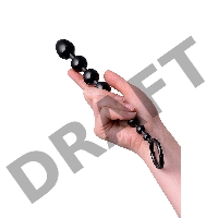 Анальная цепочка Toyfa A-toys Talis, TPE, черный, 28,3 см