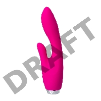 Вибратор с клиторальным стимулятором L'EROINA, силикон, розовый, 18 см