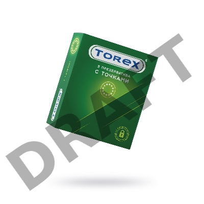 Презервативы точечные TOREX  латекс, №3, 18,5 см