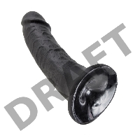 Фаллоимитатор на присоске черный King Cock 6 Cock Black