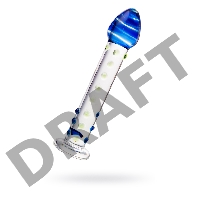 Нереалистичный фаллоимитатор Sexus Glass, стекло, прозрачный, 18 см