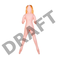 Кукла надувная Dolls-X by TOYFA Olivia, блондинка, с тремя отверстиями, кибер вставка: вагина-анус