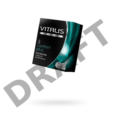 Презервативы VITALIS PREMIUM №3 comfort plus - анатомической формы (ширина 53mm)