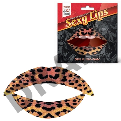 Lip Tattoo Леопардовый