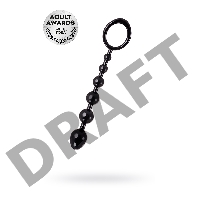 Анальная цепочка Toyfa A-toys S, TPE, черный, 19,8см