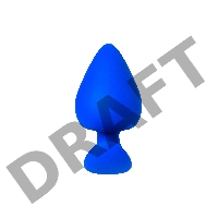 Анальная пробка A-Toys by TOYFA Nosh, силикон, синяя, 8,3 см