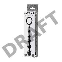Анальная цепочка Toyfa A-toys S, TPE, черный, 19,8см
