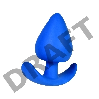 Анальная пробка A-Toys by TOYFA Nosh, силикон, синяя, 8,3 см