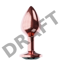 Пробка цвета розового золота с черным кристаллом Diamond Jet Shine L - 8,3 см.