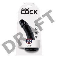 Фаллоимитатор на присоске черный King Cock 6 Cock Black