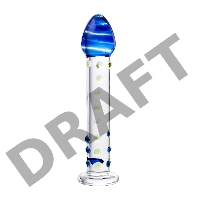 Нереалистичный фаллоимитатор Sexus Glass, стекло, прозрачный, 18 см