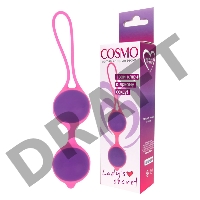 Фиолетово-розовые вагинальные шарики Cosmo