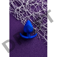 Анальная пробка A-Toys by TOYFA Nosh, силикон, синяя, 8,3 см