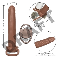 Коричневая насадка для двойного проникновения Accommodator Dual Penetrator - 13,2 см.