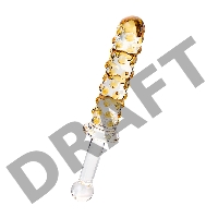 Двусторонний фаллоимитатор Sexus Glass, стекло, прозрачный, 25 см