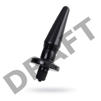 Анальная втулка TOYFA POPO Pleasure Lacerta с вибрацией, TPR, черная, 12,1 см