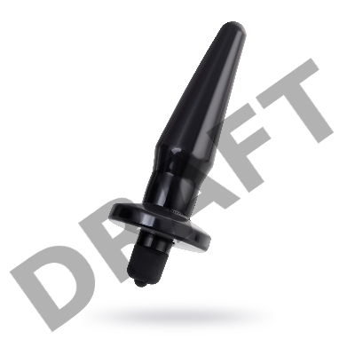 Анальная втулка TOYFA POPO Pleasure Lacerta с вибрацией, TPR, черная, 12,1 см