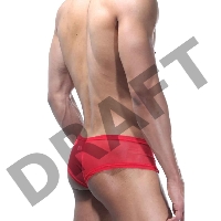 Серебристо-красные трусы хипсы